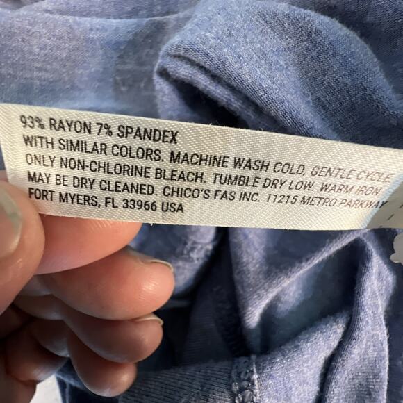 Soma Blue soft robe Cozy Short Robe size large XL rayon spandex blend nightgown - Picture 11 of 14